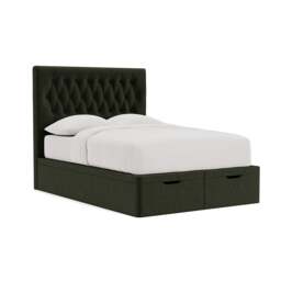 Double Ottoman Storage Bed - Moss - Eco Chenille - Calvert - The Cotswold Company - thumbnail 1