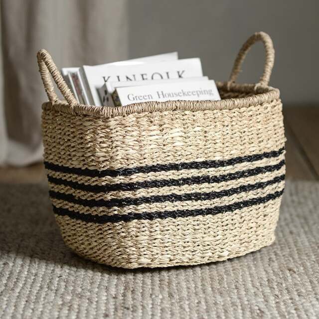 Palm Leaf Seagrass Storage Basket - Small - Home Accessories - The Cotswold Company - image 1