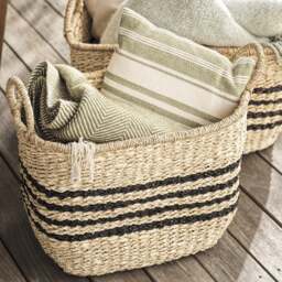 Palm Leaf Seagrass Storage Basket - Small - Home Accessories - The Cotswold Company - thumbnail 2