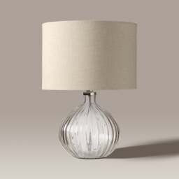 Freshbrook Glass Ribbed Table Lamp - Home Accessories - The Cotswold Company