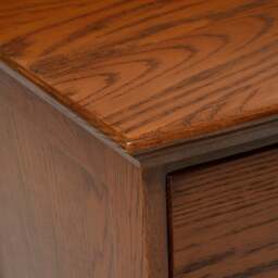 Winchcombe Dark Oak Low and Wide 6 Drawer Chest - The Cotswold Company - thumbnail 5