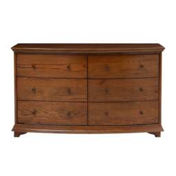Winchcombe Dark Oak Low and Wide 6 Drawer Chest - The Cotswold Company - thumbnail 3