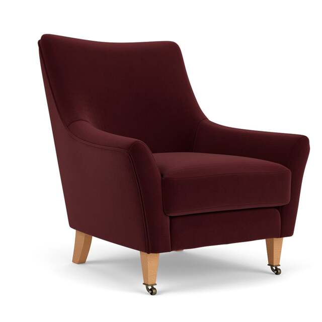 Armchair - Dark Rosehip - Matt Velvet - Martha - The Cotswold Company - image 1