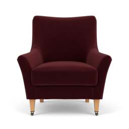 Armchair - Dark Rosehip - Matt Velvet - Martha - The Cotswold Company - thumbnail 2