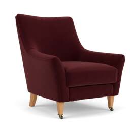 Armchair - Dark Rosehip - Matt Velvet - Martha - The Cotswold Company