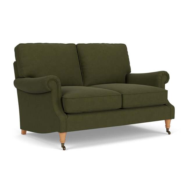 Large 2 Seater Sofa - Forest Green - House Linen Mix - Taylor High Back - The Cotswold Company - image 1