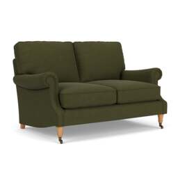 Large 2 Seater Sofa - Forest Green - House Linen Mix - Taylor High Back - The Cotswold Company