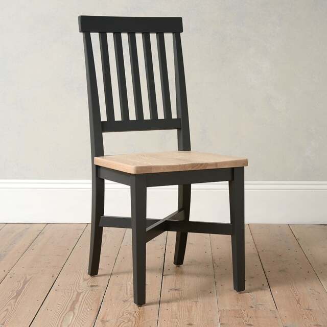 Wooden Seat Dining Chair - Chester Charcoal - The Cotswold Company - image 1