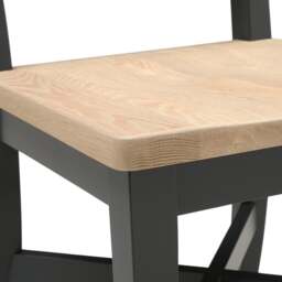 Wooden Seat Dining Chair - Chester Charcoal - The Cotswold Company - thumbnail 6