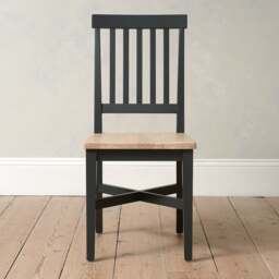 Wooden Seat Dining Chair - Chester Charcoal - The Cotswold Company - thumbnail 2
