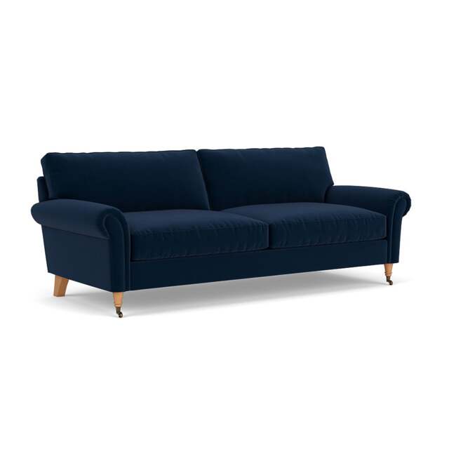 4 Seater Sofa - Deep blue - Matt Velvet - Osbourne - The Cotswold Company - image 1