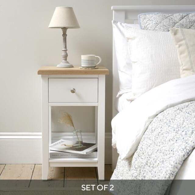 Set of 2 Nightstands - Chester Pure White - The Cotswold Company - image 1