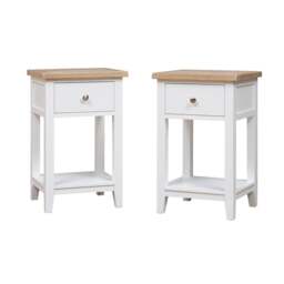 Set of 2 Nightstands - Chester Pure White - The Cotswold Company - thumbnail 3