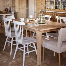 Inglesham Whitewash Oak 8-12 Seater Extending Dining Table - The Cotswold Company - thumbnail 2