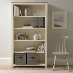 Chalford Warm White Large Bookcase - The Cotswold Company - thumbnail 1