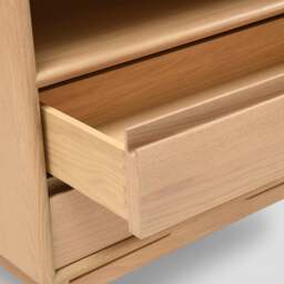 Winson Light Oak Wide Bedside Table - The Cotswold Company - thumbnail 5