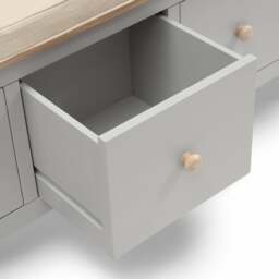 3 Drawer Shoe Bench - Chester Dove Grey - The Cotswold Company - thumbnail 7