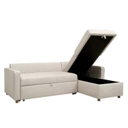 Storage Chaise Sofa Bed 3 Seater Sofa  - Natural - House Linen Mix - Express Delivery Sofas - Baxter  - The Cotswold Company - thumbnail 7
