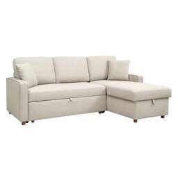 Storage Chaise Sofa Bed 3 Seater Sofa  - Natural - House Linen Mix - Express Delivery Sofas - Baxter  - The Cotswold Company - thumbnail 5