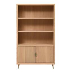 Oakridge Blonde Oak Large Bookcase - The Cotswold Company - thumbnail 3