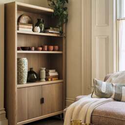 Oakridge Blonde Oak Large Bookcase - The Cotswold Company - thumbnail 1