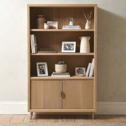 Oakridge Blonde Oak Large Bookcase - The Cotswold Company - thumbnail 2