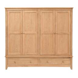 Inglesham Whitewash Oak Quad Wardrobe - The Cotswold Company - thumbnail 6