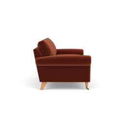 3 Seater Sofa - Brick - Matt Velvet - Osbourne - The Cotswold Company - thumbnail 3