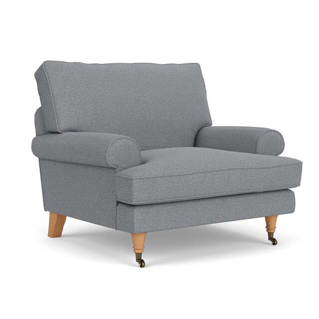 Armchair - Blue Marl - House Weave - Stewart - The Cotswold Company - image 1