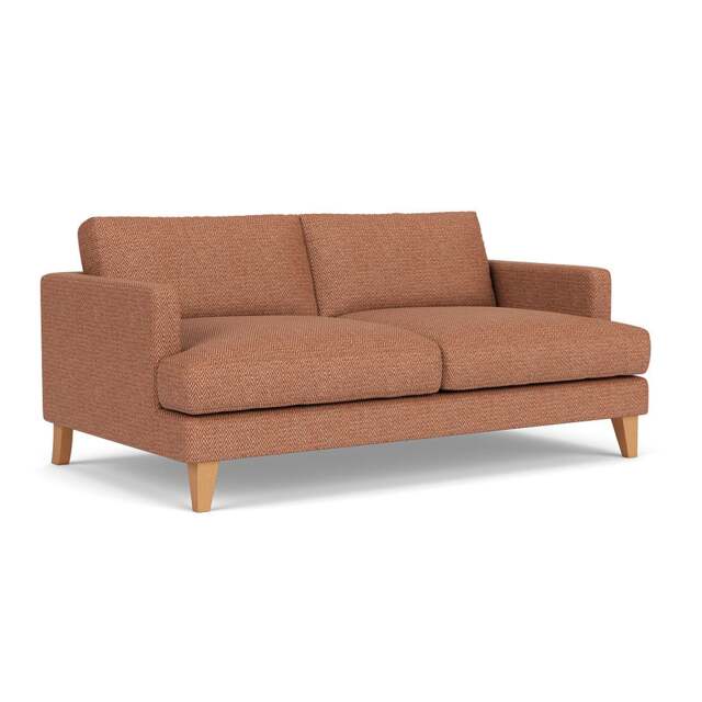 3 Seater Sofa - Brick - Herringbone Weave - Jackson - The Cotswold Company - image 1