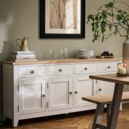 Extra Large Sideboard - Chester Pure White - The Cotswold Company