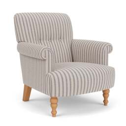 Armchair - Indigo - Kingham Stripe - Harriet - The Cotswold Company - thumbnail 1
