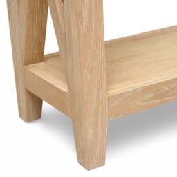 Inglesham Whitewash Oak Console Table - The Cotswold Company - thumbnail 6