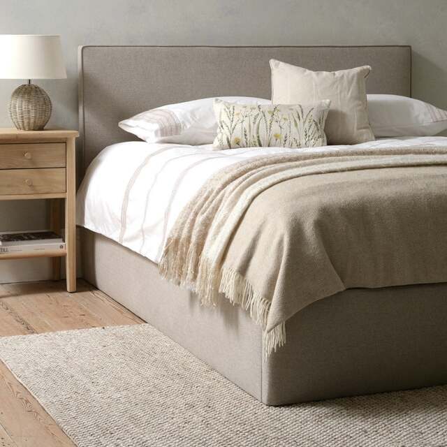 Churchill Natural Tweed Super King Ottoman Bed - The Cotswold Company - image 1