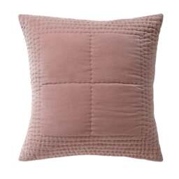 Luxury Cotton Velvet Dusky Pink Cushion 50x50cm - Home Accessories - The Cotswold Company - thumbnail 4