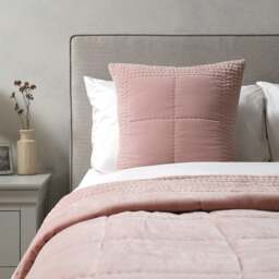Luxury Cotton Velvet Dusky Pink Cushion 50x50cm - Home Accessories - The Cotswold Company
