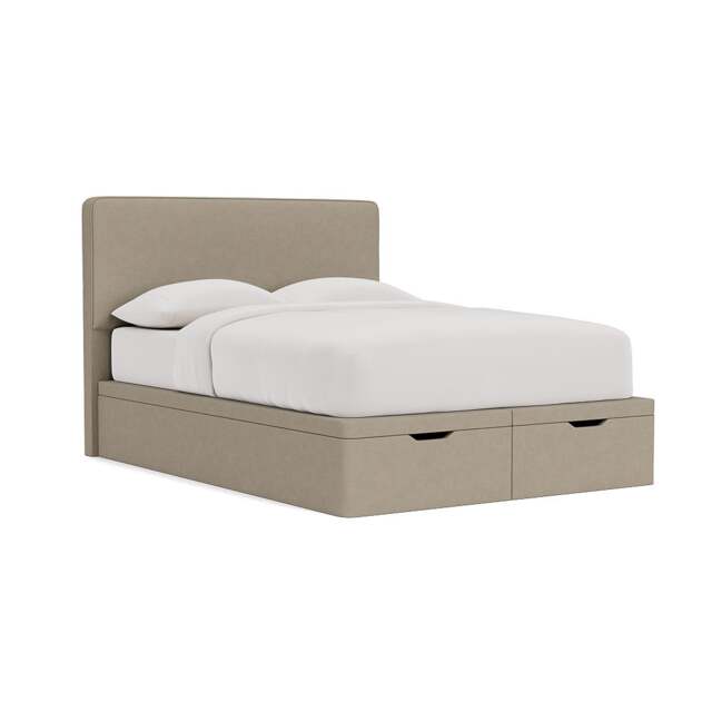 Ellis King Size Ottoman Storage Bed - Dove Grey - House Linen Mix - The Cotswold Company - image 1