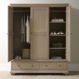 Winchcombe Smoked Oak Triple Wardrobe - The Cotswold Company