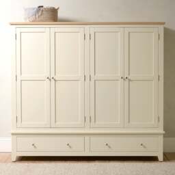 Quad Wardrobe - Chester Classic Cream - The Cotswold Company