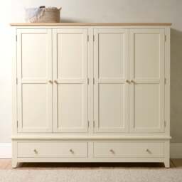 Quad Wardrobe - Chester Classic Cream - The Cotswold Company - thumbnail 3