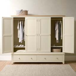 Quad Wardrobe - Chester Classic Cream - The Cotswold Company - thumbnail 4