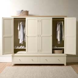 Quad Wardrobe - Chester Classic Cream - The Cotswold Company - thumbnail 2
