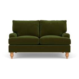 2 Seater Sofa - Forest Green - Matt Velvet - Morris - The Cotswold Company - thumbnail 2