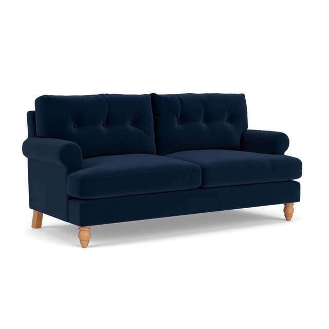 3 Seater Sofa - Deep Blue - Matt Velvet - Talbot - The Cotswold Company - image 1
