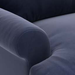 3 Seater Sofa - Deep Blue - Matt Velvet - Talbot - The Cotswold Company - thumbnail 5