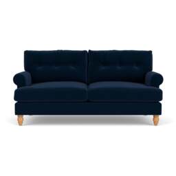 3 Seater Sofa - Deep Blue - Matt Velvet - Talbot - The Cotswold Company - thumbnail 2