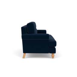 3 Seater Sofa - Deep Blue - Matt Velvet - Talbot - The Cotswold Company - thumbnail 3