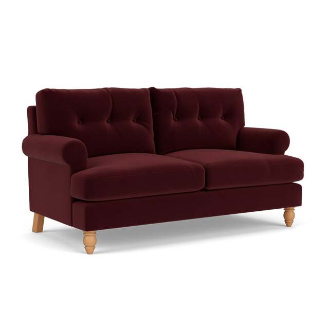 Large 2 Seater Sofa - Dark Rosehip - Matt Velvet - Talbot - The Cotswold Company - image 1