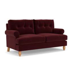 Large 2 Seater Sofa - Dark Rosehip - Matt Velvet - Talbot - The Cotswold Company - thumbnail 1