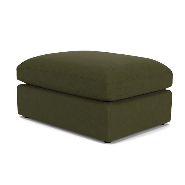Foot Stool - Forest Green - House Linen Mix - Clarke Large - The Cotswold Company - image 1